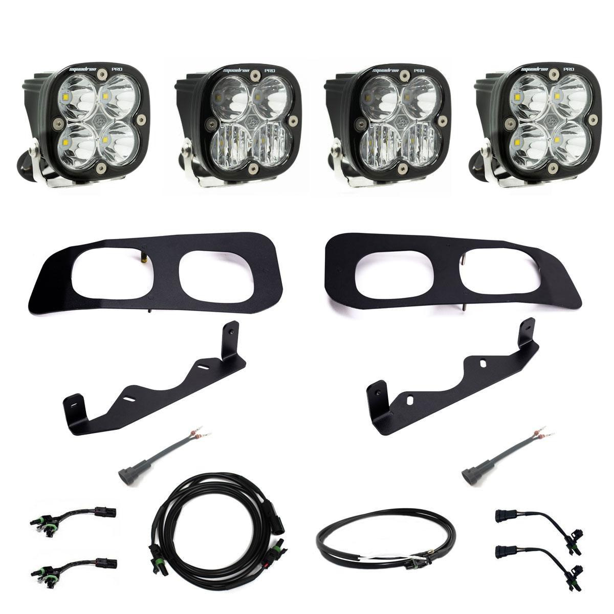Ford Super Duty 2023-On Dual Pro Fog Pocket Upfitter Kit Baja Designs