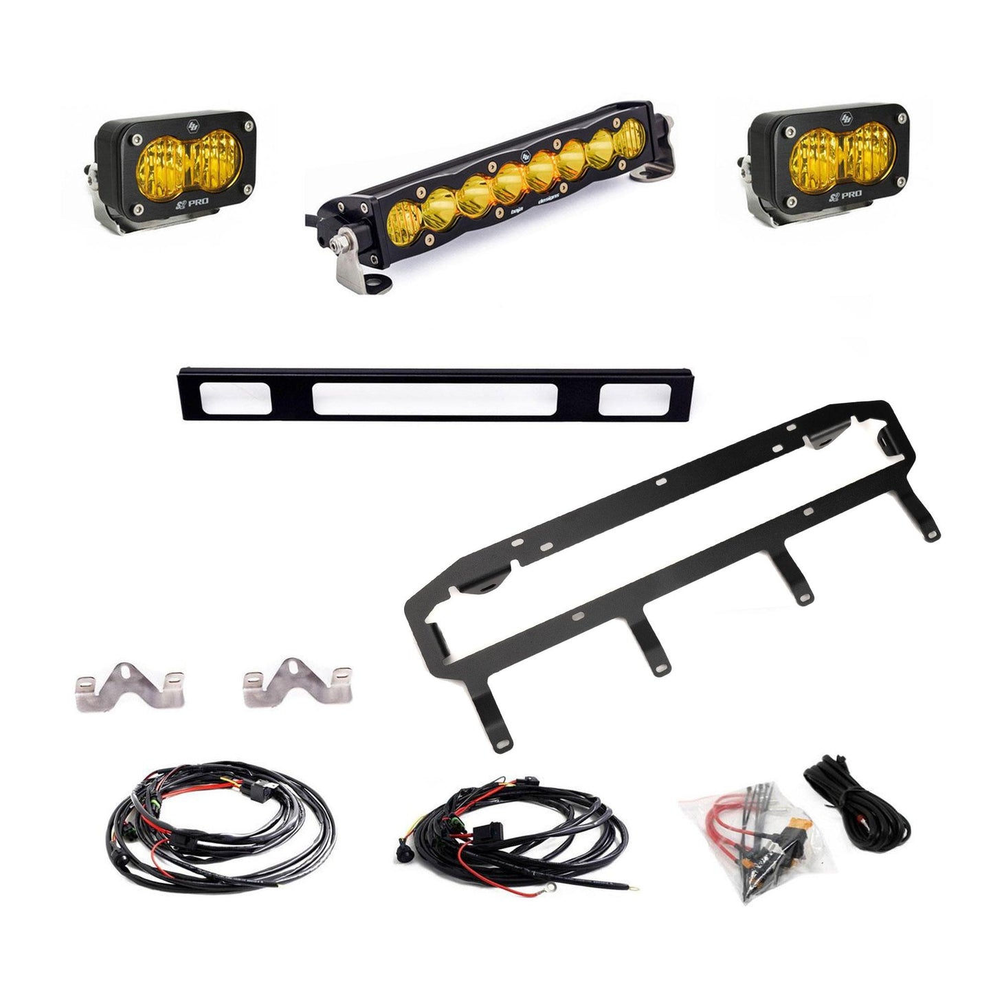 S8 10 Inch S2 Pro Grille Light Replacement Kit 2025-On Toyota 4Runner TRD Pro Baja Amber Baja Designs